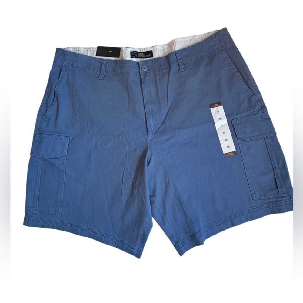 Regal Exchange Mens Shorts Blue Cargo Cotton SZ 46 NEW